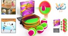 Outdoor Indoor Toss And Catch Ball Game Set For Kids And Adults  4 Paddles 4    