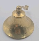Vintage Antique Ship Bell Wall Mount Solid Brass Nautical 6  Across 5  Inch Tall