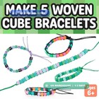 Creativity For Kids Woven Cube Bracelets Mini Kit   Make 5 Pixel-inspired Bracel