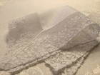 10154    gorgeous Vintage Handmade Wide French Lace Wedding Handkerchief Picots