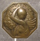 Art Deco Porteuse De Fleurs  flower Carrier  Medal By P  Turin  2 7 8  With Case