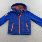 Polo Ralph Lauren Jacket Boys 4t Blue Hooded Puffer Softshell Orange Zip Up Coat