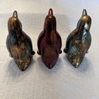 Vintage Penguin Figurine Decor Multicolor  Animal  Ceramic Set3