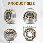 4 Pcs Walker Wheel Bearing  Wheelchair Bearings  Universal Wheel Bearings For Wh