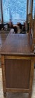 Vintage Oak Dresser With Dovetailed Drawers  Wheels  Mirror