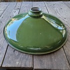 Vintage Green Porcelain Enamel 14  Industrial Gas Station Barn Light Shade