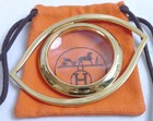 Authentic Hermes Magnifying Glass Eyes Metallic  5075
