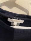 Chloe Navy Short Sleeve Vgirls Dress With Scallops On Sleeve Size 6