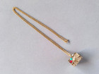Vintage 1974 Avon  queens Ransom  Pill Box Charm Necklace Iob Treasure Chest
