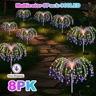 120 Led Solar Firework Lights Outdoor Garden Decor Waterproof Path Lawn Lamp 8pc