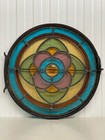 2025 Sale    A Beautiful 19th C  Stained Glass Window In An Iron Frame Nr 3 Of 4
