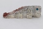 1-1 2  Hand Carved Stone Soapstone Lizard Made In Peru Effigy Totem Animal