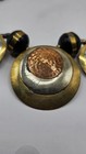 Vintage Necklace 1980 s Multi Metal Silver Tone  Copper   Brass Statement 20 