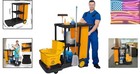 Commercial Janitorial Cart  3-shelf Large Capacity Housekeeping Cart With 25    