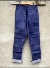 Deadstock Vintage 1960s Nayytex Raw Denim Workwear Jeans Nwt 30x42 Fits 29x30