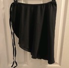 Natalie Dancewear High Low Black Ballet Wrap Skirt Size One Size Fits Most