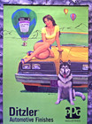 Ditzler Automotive Finishes 1981 Pinup Calendar  22x45  Bob Berran  Full Pad