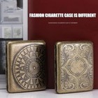 Vintage Metal Cigarette Case Box Portable 20 Cigarettes Case Holder Retro Smoke