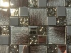 Ny46 Silver Brown Gradient Glass metal Square Mosaic Tile Kitchen Bathroom
