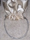 New  Small Evening Bag  Satin Champagne Bag  Snap Close  Size 8x6in  