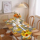 Buffalo Plaid Sunflower Placemats Set Of 4  Yellow Floral Rustic Vintage