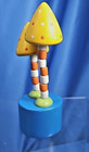 Jack Rabbit Creations Wooden Double Mushroom Push Puppet Toy Old Time Fun New