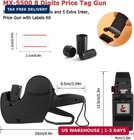 Mx-5500 8 Digits Price Tag Gun With 5000 White Sticker Labels And 3 Extra Inker 
