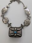 Vintage Estee Lauder Solid Perfume Compact Necklace Sw Style Conchos Empty