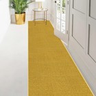 Custom Size Stair Hallway Runner Rug Non Slip Rubber Back Solid Beige Gold