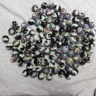 Lot Of 25 9 16 Swirl Glass Pee Wee Marbles Uv Glow Uranium Blacklight