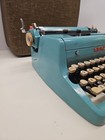 Vtg 1950s Royal Quiet Deluxe Turquoise Typewriter    Case