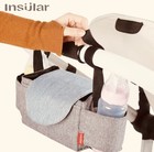 Adjustable Stroller Caddy Organizer   6 Pocket Storage Bag For Baby Essentials