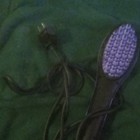 Electric Hair Straightening Brush  Plastic Heated Comb Flat Iron  Black purple