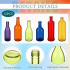 12 Pcs Colored Glass Bottles Colorful Empty Wine Bottles Decorative Glass Bot   
