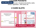 Car Registration Insurance Holder Vehicle Glove Box Organizer 