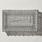 Antique Sewing Quilting Patchwork Needle Push Pin Glass Tray Advertising Lange