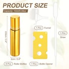 4 Pcs Glass Roller Bottles  10ml 0 34oz Essential Oil Bottle  Gold  plating 