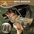 Service Dog Vest Harness For Large Dog  Tactical Working Molle Vest With 10 Pet
