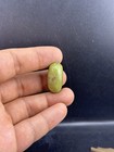 Very Rare Old Vintage Large Tibetan Turquoise Stone Bead Worn Patina
