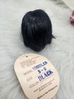 Global Toddler Doll Wig Size 5 6  Black Short Straight   Bangs Full Cap Nwt