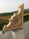 Hand-carved Wooden Corbel Carving Large Classic Open Solid Accent Bracket Corbel