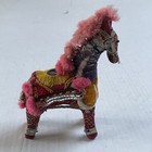 Vintage Hand Made Stuffed Embroidered Fabric Horse India Folk Art Home Decor