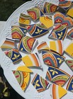 Broken Pier 1 Colorful Plate China Mosaic Pieces Tiles Crafts Jewelry Varied 