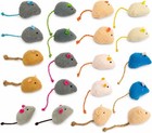 20-pack Catnip Mouse Toys - Assorted Colors  Plush Mice With Catnip  Interact   