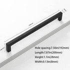 10pc Black Cabinet Pulls Square Cabinet Handles Black Kitchen Hardware For Dr   