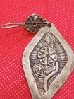 Ancient Viking Silver Decorative Engraving Pendant Amulet Circa 900-1000 Ad
