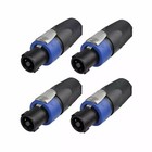 4x Durable Neutrik Speakon Connector Nl4fx 4 Pole Speaker Cable Connector Plug