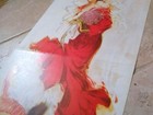 Vintage Budweiser Girl Poster Beer Liquor Store Ad 27  X 15  Card Stock 1960s