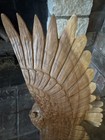 20    Large Hand Carved Soaring Fly Wooden Owl Statue Sculpture Figurine Decor Art
