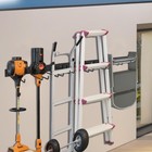 2pack Folding Chair Storage Rack  Hangers For Garage Wall  Black